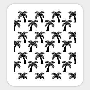 Black and white palm tree pattern Sticker